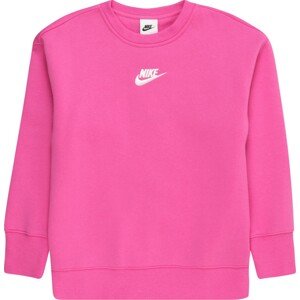 Nike Sportswear Mikina fuchsiová / bílá