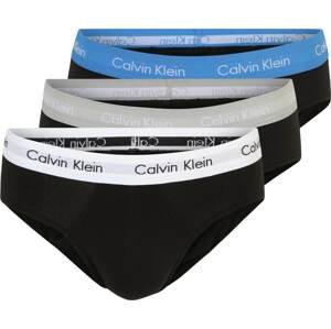 Calvin Klein Underwear Slipy nebeská modř / šedá / černá / bílá