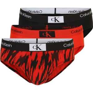 Calvin Klein Underwear Slipy červená / černá / bílá
