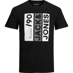 JACK & JONES Tričko 'JIO' černá / bílá