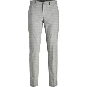 JACK & JONES Chino kalhoty 'Solaris' hnědá / šedý melír / bílá