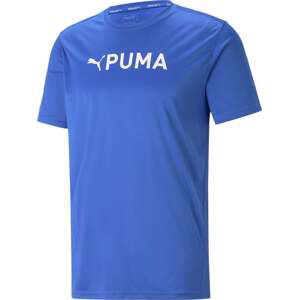 PUMA Funkční tričko azurová / bílá