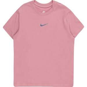 Nike Sportswear Tričko marine modrá / růžová