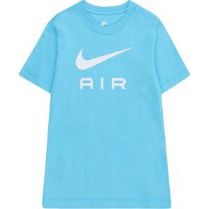 Nike Sportswear Tričko azurová modrá / bílá