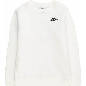 Nike Sportswear Mikina černá / bílá