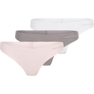 Tommy Hilfiger Underwear Tanga tmavě šedá / růžová / bílá