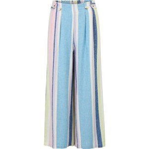 ESPRIT Kalhoty se sklady v pase modrá / světlemodrá / fialová / bílá