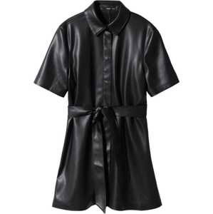 MANGO Košilové šaty 'Vernazza' černá