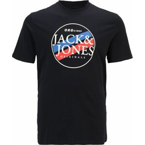 Jack & Jones Plus Tričko 'Codyy' modrá / noční modrá / červená / bílá