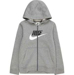 Nike Sportswear Mikina šedý melír / černá / bílá