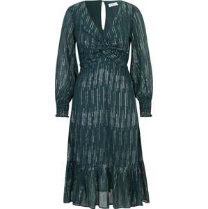 Wallis Petite Šaty smaragdová / stříbrná
