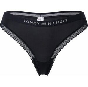 Tommy Hilfiger Underwear Tanga černá / bílá