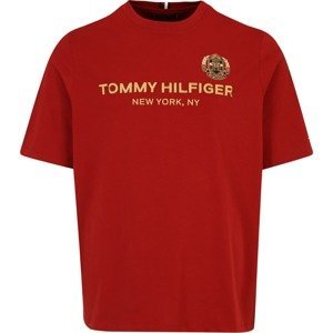 Tommy Hilfiger Big & Tall Tričko tmavě modrá / zlatá / červená / bílá