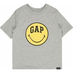 GAP Tričko žlutá / šedý melír / černá