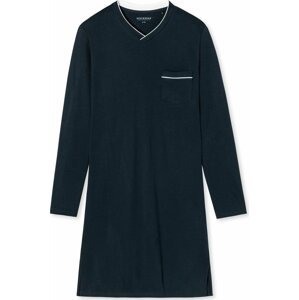 SCHIESSER Pyžamo krátké 'Fine Interlock' tmavě modrá / bílá
