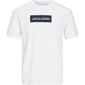 JACK & JONES Tričko modrá / černá / bílá