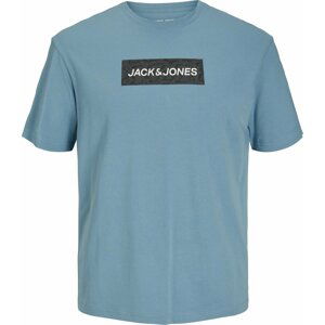 JACK & JONES Tričko kouřově modrá / černá / bílá