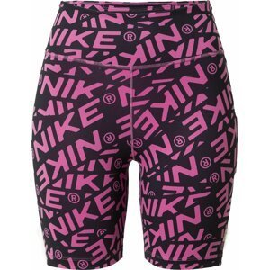 NIKE Sportovní kalhoty pink / černá