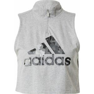 ADIDAS SPORTSWEAR Funkční tričko světle šedá / tmavě šedá / šedý melír / černá