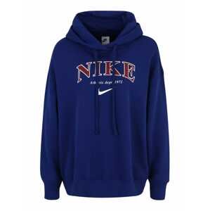 Nike Sportswear Mikina kobaltová modř / červená třešeň / bílá