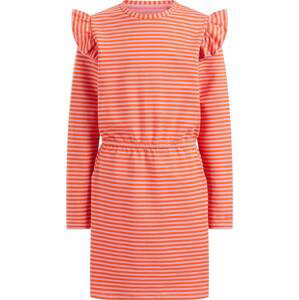WE Fashion Šaty oranžová / světle růžová