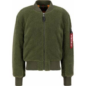 ALPHA INDUSTRIES Přechodná bunda zelená / krvavě červená