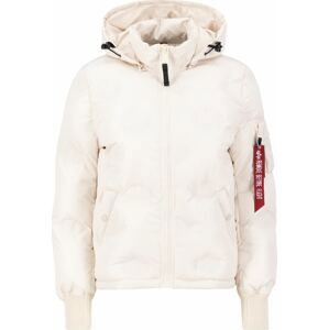 ALPHA INDUSTRIES Zimní bunda béžová / krémová / bílá