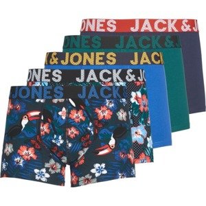 JACK & JONES Boxerky modrá / marine modrá / noční modrá / smaragdová