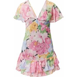 Nasty Gal Letní šaty světlemodrá / zlatá / zelená / pink