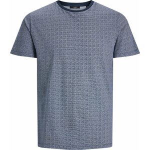 JACK & JONES Tričko 'Marseille' námořnická modř / offwhite