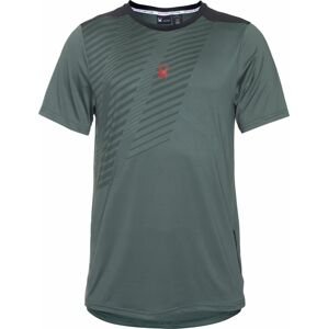 Spyder Funkční tričko šedá / tmavě zelená / krvavě červená / černá