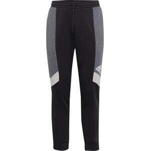 ADIDAS SPORTSWEAR Sportovní kalhoty tmavě šedá / šedý melír / černá / bílá