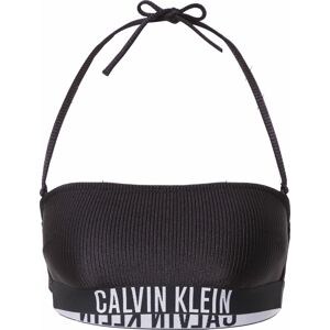 Calvin Klein Swimwear Horní díl plavek černá / bílá