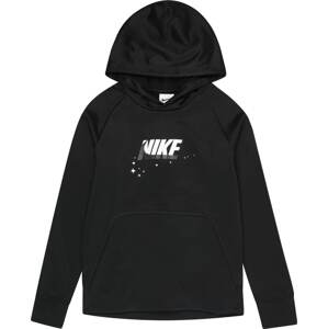 NIKE Sportovní mikina černá / offwhite