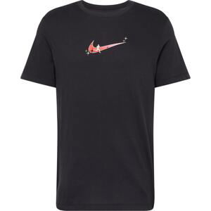 NIKE Funkční tričko červená / černá / bílá