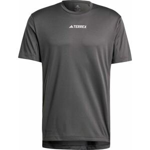 ADIDAS TERREX Funkční tričko černá / stříbrná