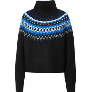 GAP Svetr 'FAIRISLE' královská modrá / černá / offwhite