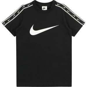 Nike Sportswear Tričko 'REPEAT' šedá / černá / bílá