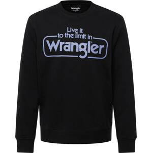 WRANGLER Mikina světle fialová / černá