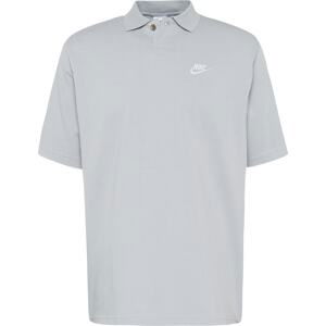 Nike Sportswear Tričko světle šedá / bílá