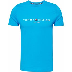 TOMMY HILFIGER Tričko námořnická modř / azurová / červená / bílá