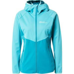 JACK WOLFSKIN Outdoorová bunda tyrkysová / aqua modrá