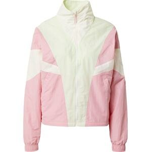 ASICS Sportovní bunda krémová / světle růžová