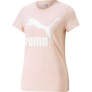 PUMA Tričko pastelově růžová / bílá