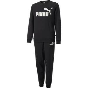 PUMA Joggingová souprava černá / bílá