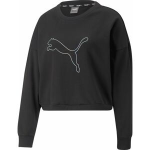 PUMA Sportovní mikina černá / bílá