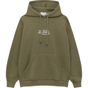 Pull&Bear Mikina světle šedá / khaki