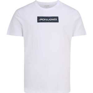 Jack & Jones Plus Tričko 'NAVIGATOR' námořnická modř / černá / offwhite