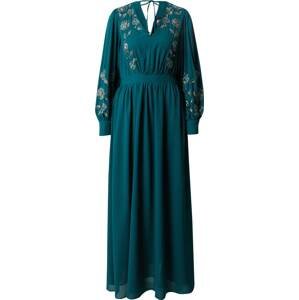 Wallis Společenské šaty smaragdová / stříbrná