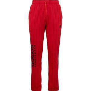 ADIDAS SPORTSWEAR Sportovní kalhoty červená / černá